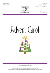 Advent Carol Unison choral sheet music cover